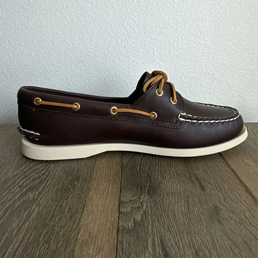 Sperry Authentic Original Boat Shoes Brown Leather Women's size 10 New
